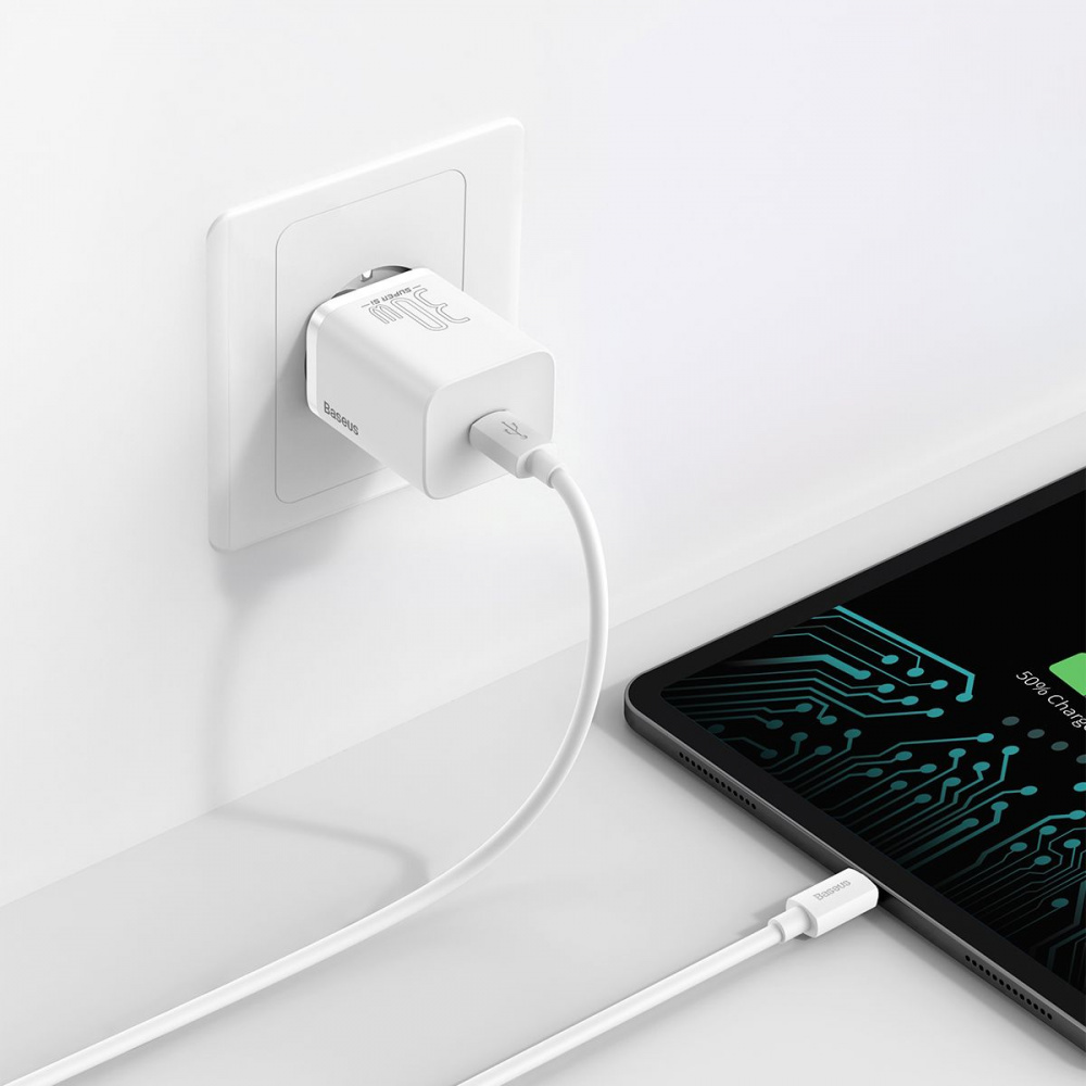 СЗУ Baseus Super Silicone Quick Charger 30W (Type-C) - фото 7
