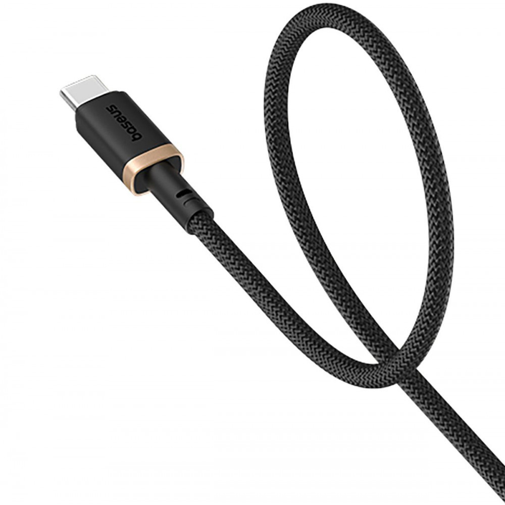 Кабель Baseus Dura Series Fast Charging Type-C 60W (1m) gold/black (P10377802U01-00) Золотий/чорний на малюнкі №3