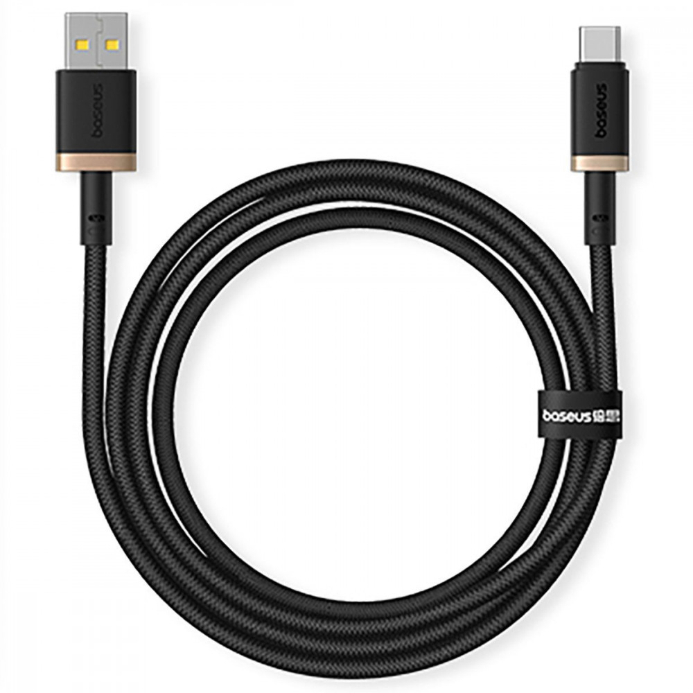 Кабель Baseus Dura Series Fast Charging Type-C 60W (1m) gold/black (P10377802U01-00) Золотий/чорний на малюнкі №1