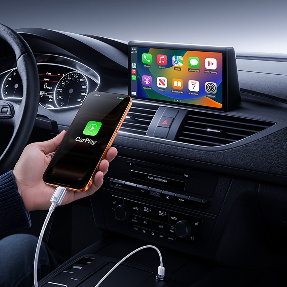 Кабель Baseus Crystal Fast Charging Data USB to Type-C (Car Charging Supported) 100W/7.5W (2m) white (E0427901) Білий на малюнкі №4