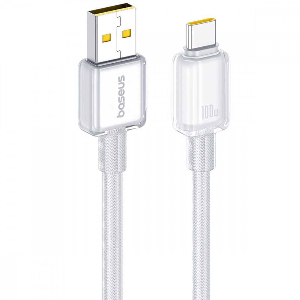 Кабель Baseus Crystal Fast Charging Data USB to Type-C (Car Charging Supported) 100W/7.5W (2m) — Придбати в Україні