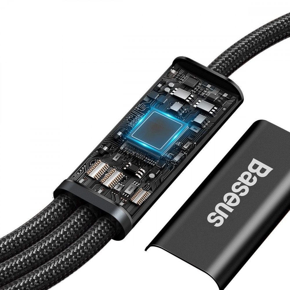 Кабель Baseus Rapid Series 3 in 1 Fast Charging Type-C to Micro USB+Lightning+Type-C 20W (1.5m) — Придбати в Україні - фото 5