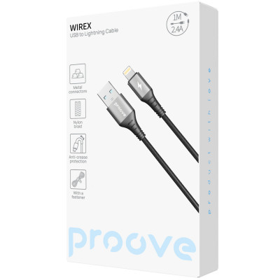 Купить Кабель Proove WireX USB to Lightning 2.4A (1m) 63254 - Ncase