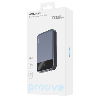 Портативна Батарея Proove Hoodman Magnetic 20W 10000mAh — Придбати в Україні