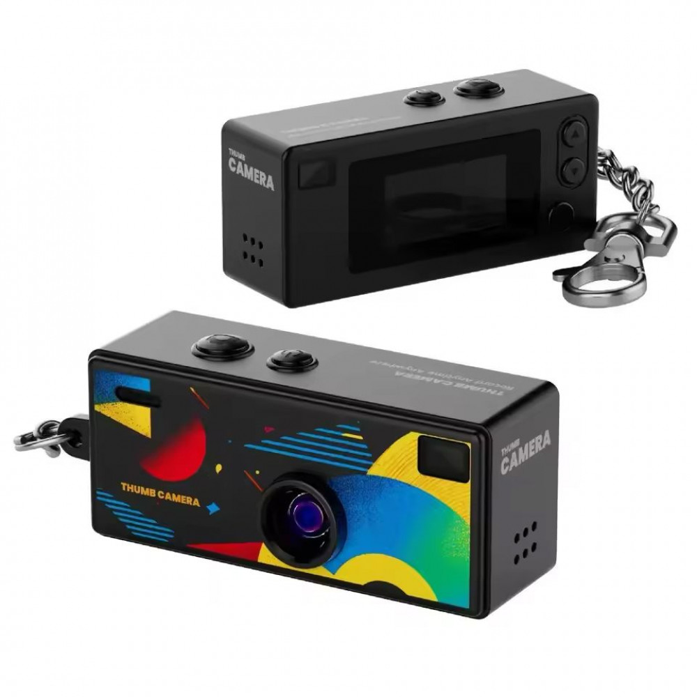 Мини-брелок Digital Thumb Camera FHD 1080P (8G Card + Card Reader) black (71402) Черный на картинке №1