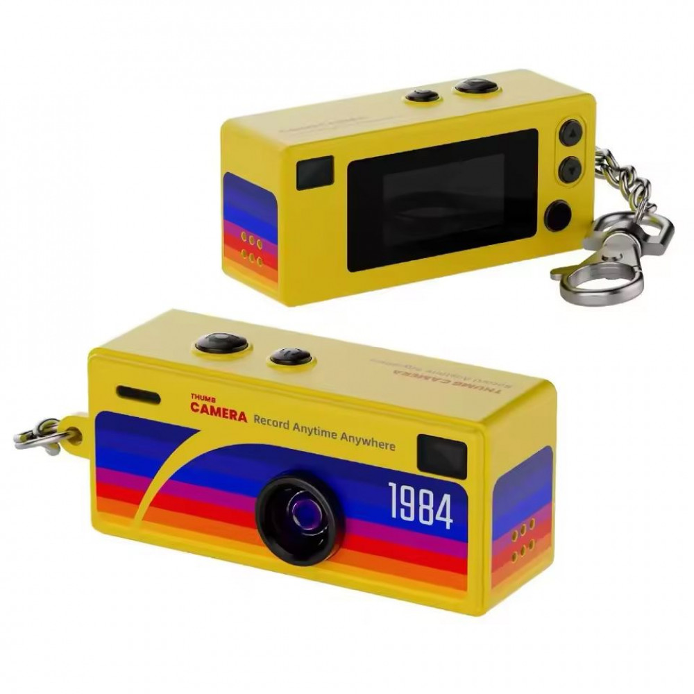 Мини-брелок Digital Thumb Camera FHD 1080P (8G Card + Card Reader) yellow (71402) Желтый на картинке №1