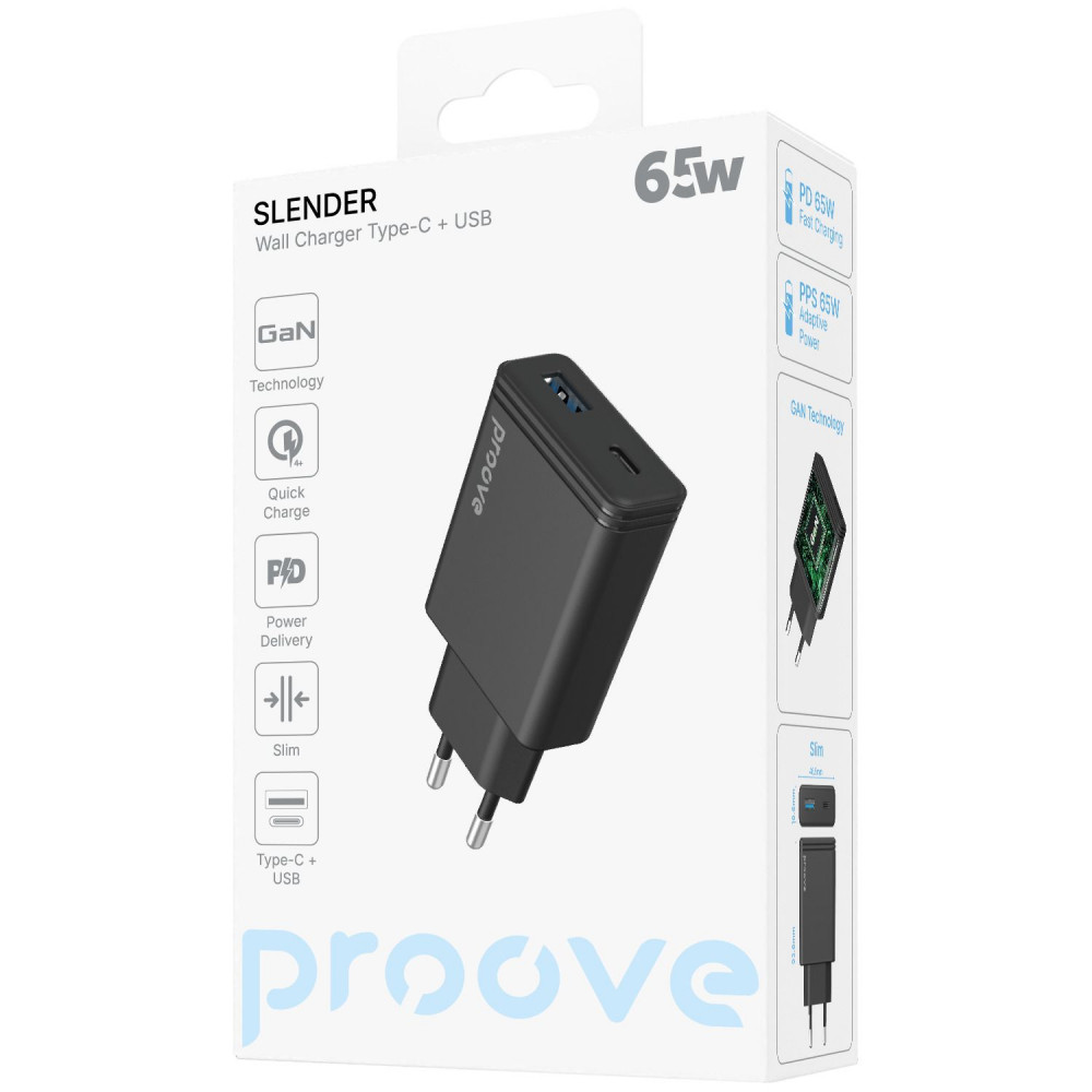 МЗП Proove Slender 65W (Type-C + USB) — Придбати в Україні - фото 1