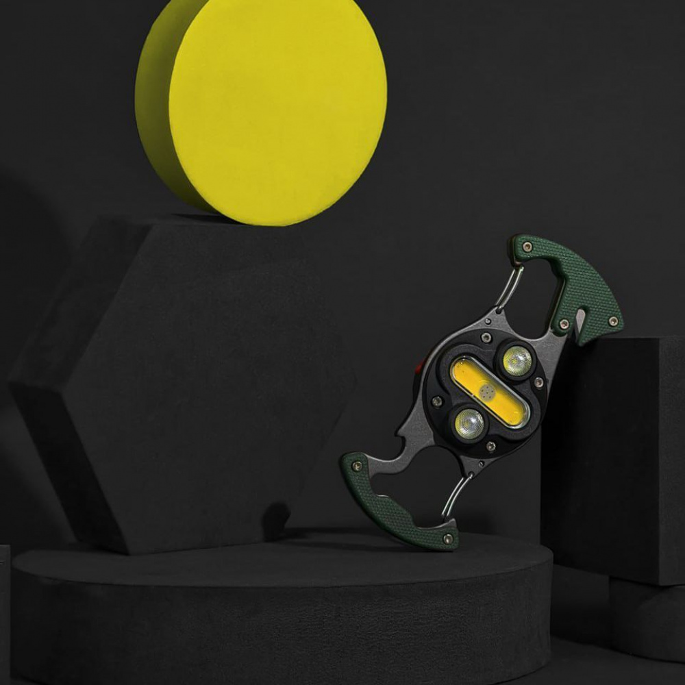 Аккумуляторный LED фонарик W5146 с Type-C (7 режимов, карабин, нож, магнит) - фото 7