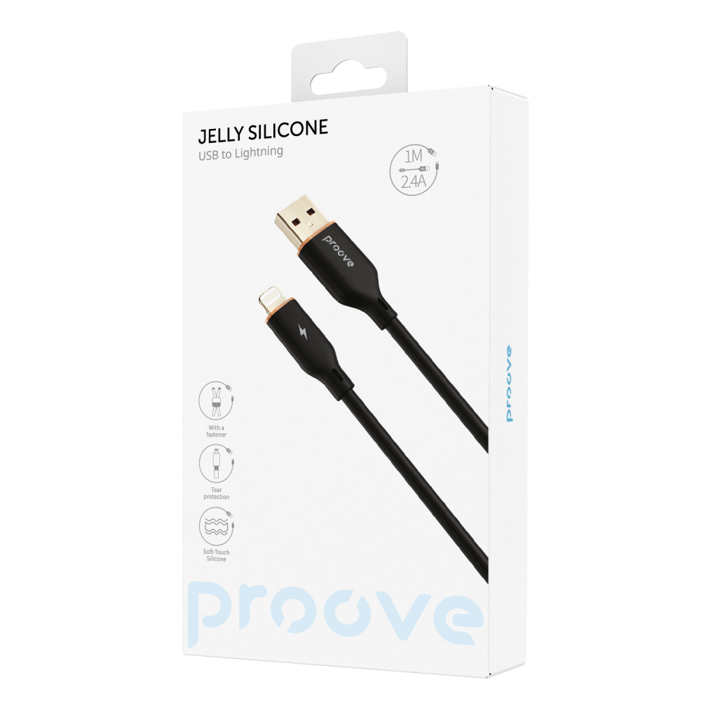 Кабель Proove Jelly Silicone USB to Lightning 2.4A (1m) - фото 1