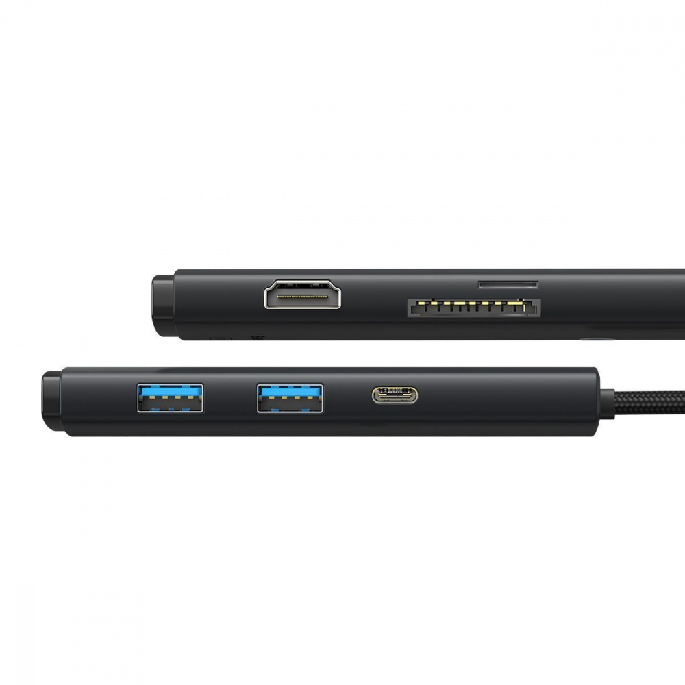 USB-HUB Baseus Lite Series 6-in-1  (Type-C to HDMI + 2xUSB 3.0 + PD + SD/TF) - фото 4