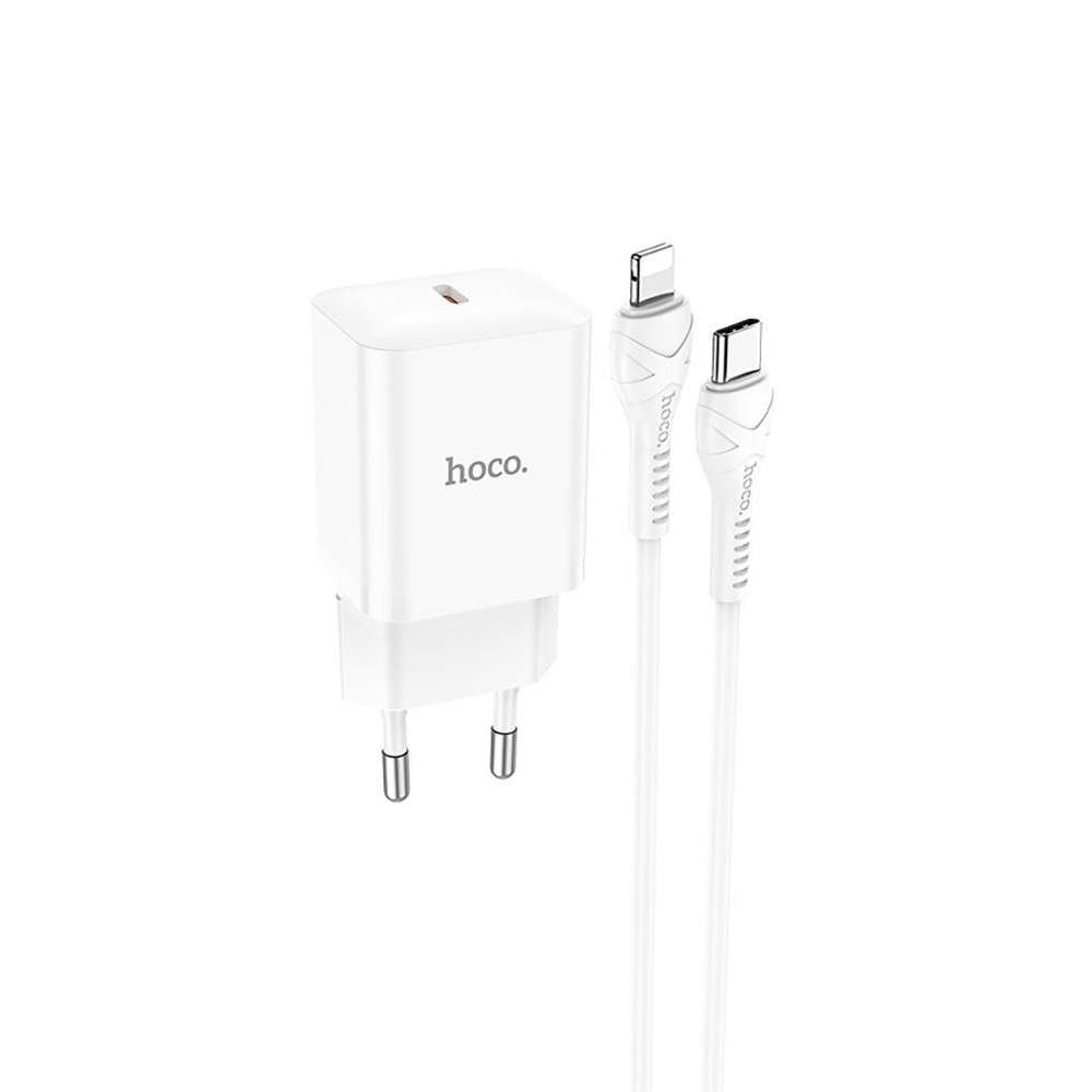 СЗУ Hoco N27 Innovative 20W (1 Type-C) + Cable Type-C to Lightning - фото 5