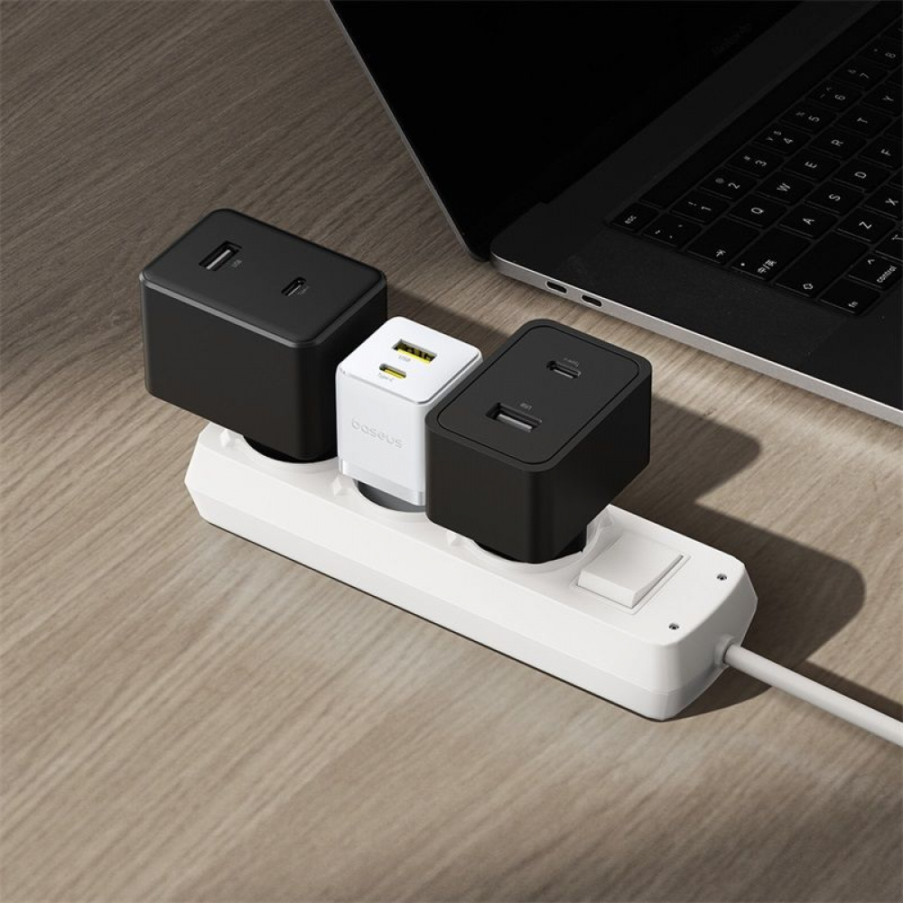 СЗУ Baseus Palm Fast Charger Type-C+USB 20W (With Cable Type-C to Type-C 60W 1m) - фото 16