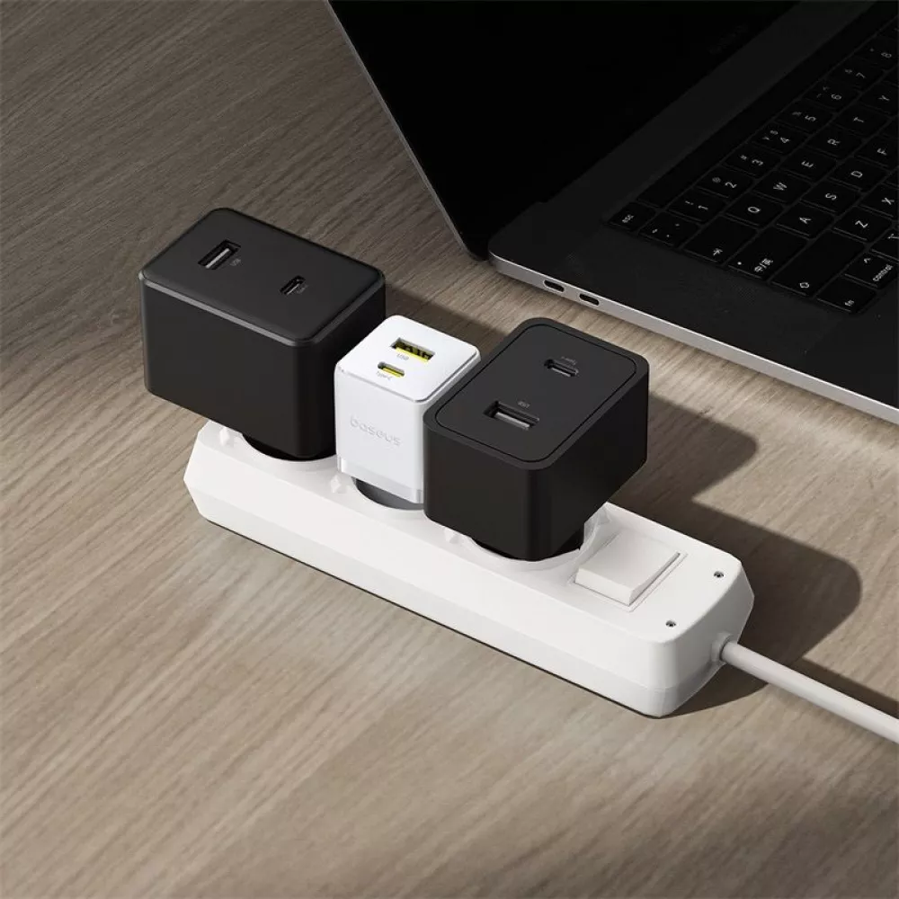 СЗУ Baseus Palm Fast Charger Type-C+USB 20W (With Cable Type-C to Type-C 60W 1m) - фото 16