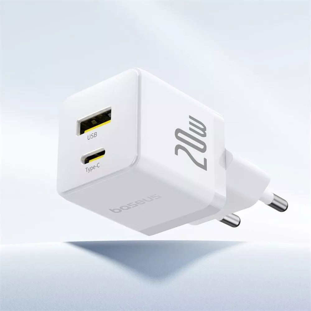 СЗУ Baseus Palm Fast Charger Type-C+USB 20W (With Cable Type-C to Type-C 60W 1m) - фото 17