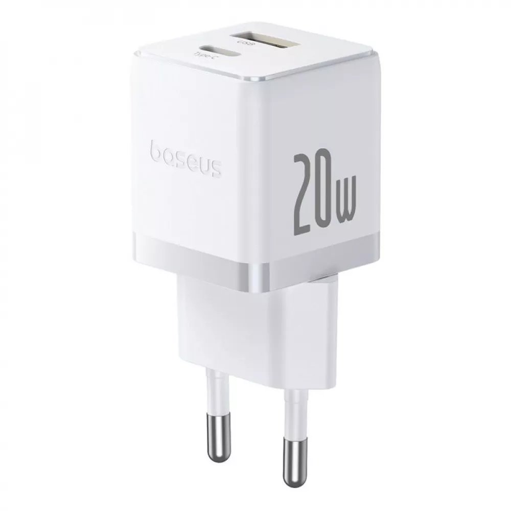 СЗУ Baseus Palm Fast Charger Type-C+USB 20W (With Cable Type-C to Type-C 60W 1m) - фото 10