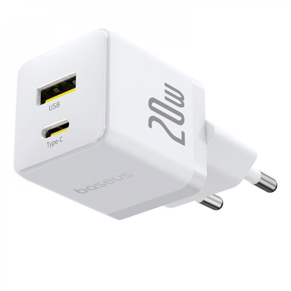 СЗУ Baseus Palm Fast Charger Type-C+USB 20W (With Cable Type-C to Type-C 60W 1m) - фото 11