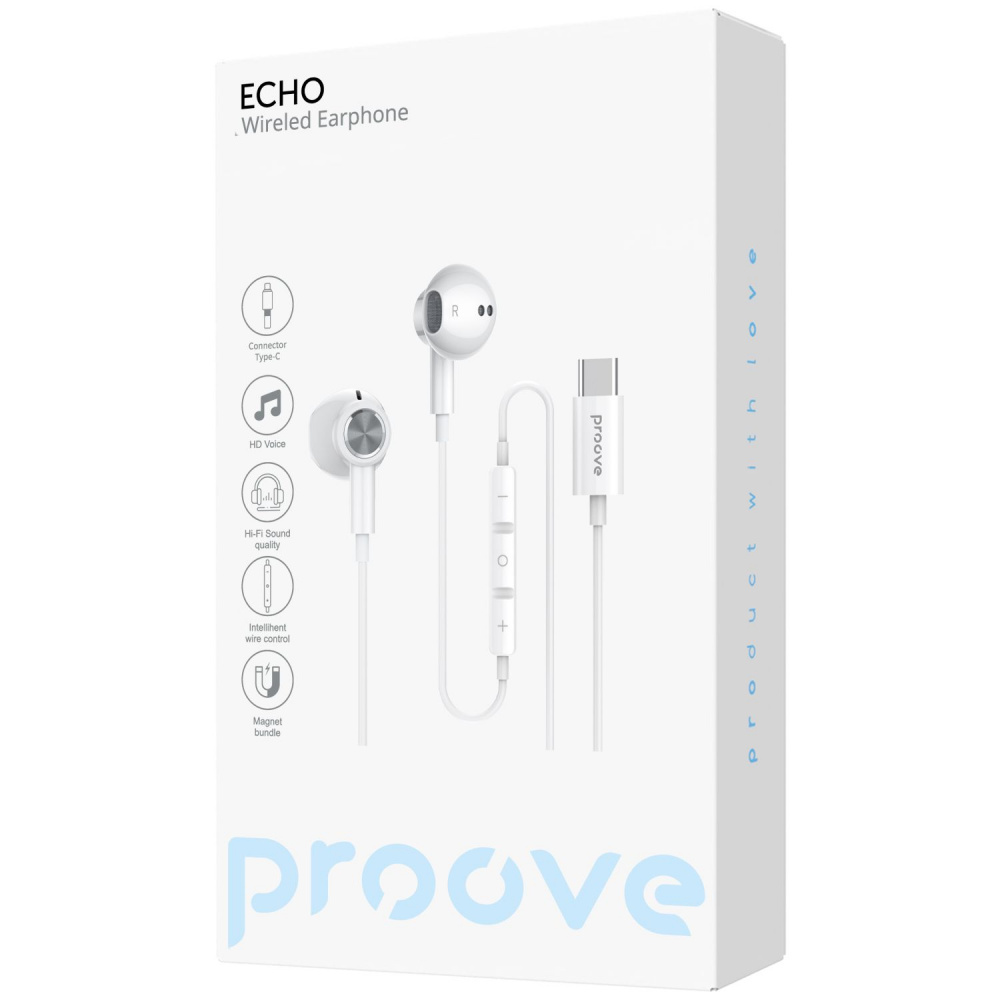Провідні навушники Proove Echo (Type-C) — Придбати в Україні - фото 1