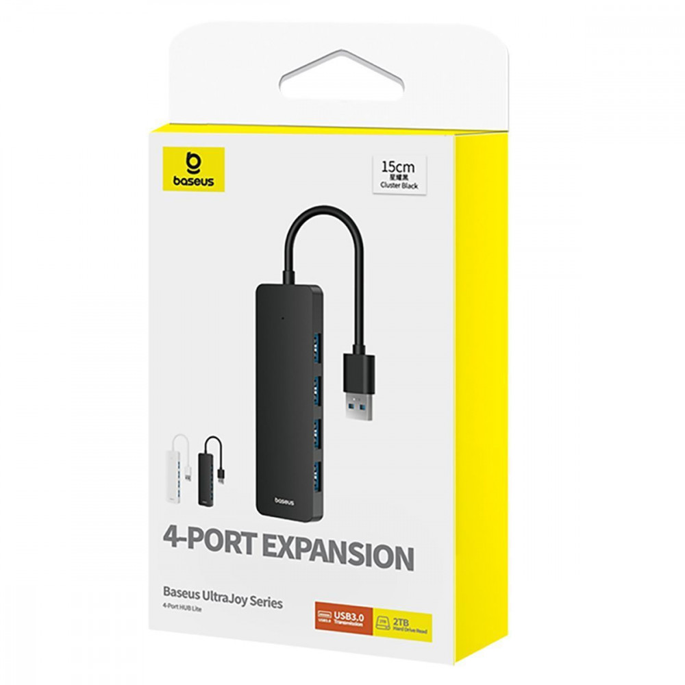 USB-Хаб Baseus UltraJoy Series Lite 15cm (4xUSB3.0) gray (B0005280B811-00) Серый на картинке №2
