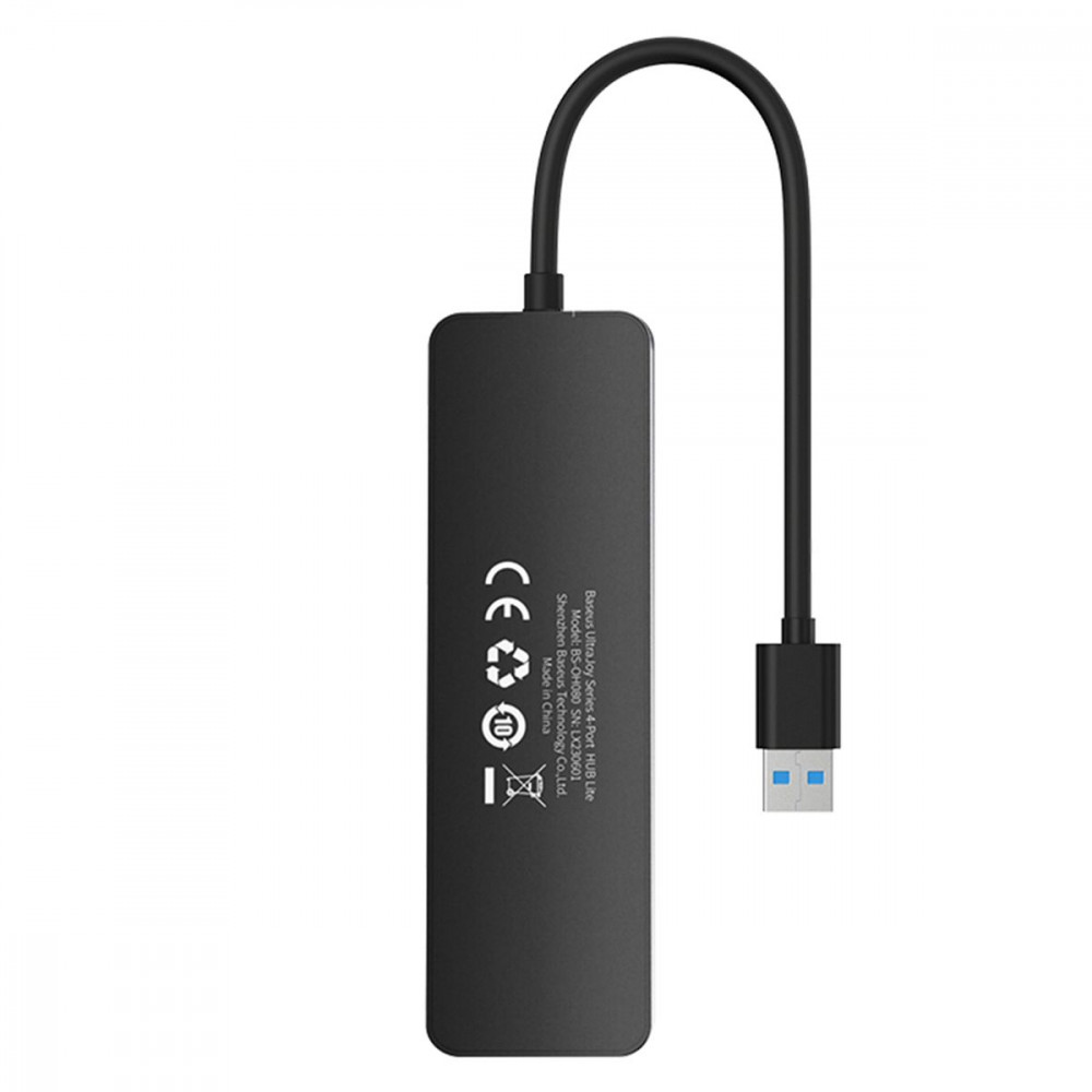USB-Хаб Baseus UltraJoy Series Lite 15cm (4xUSB3.0) gray (B0005280B811-00) Серый на картинке №4