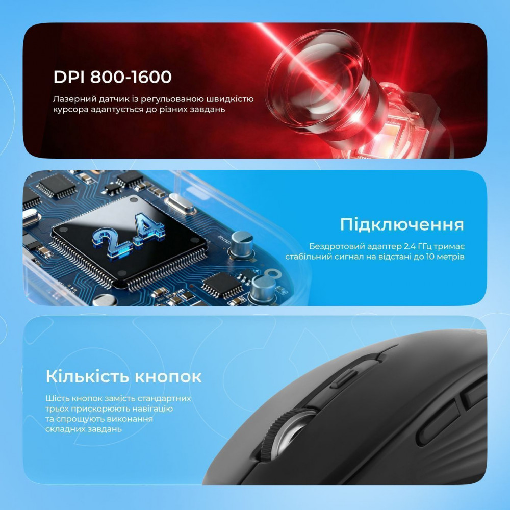 Беспроводная мышь Proove Click white (WMCL00000002) Белый на картинке №4