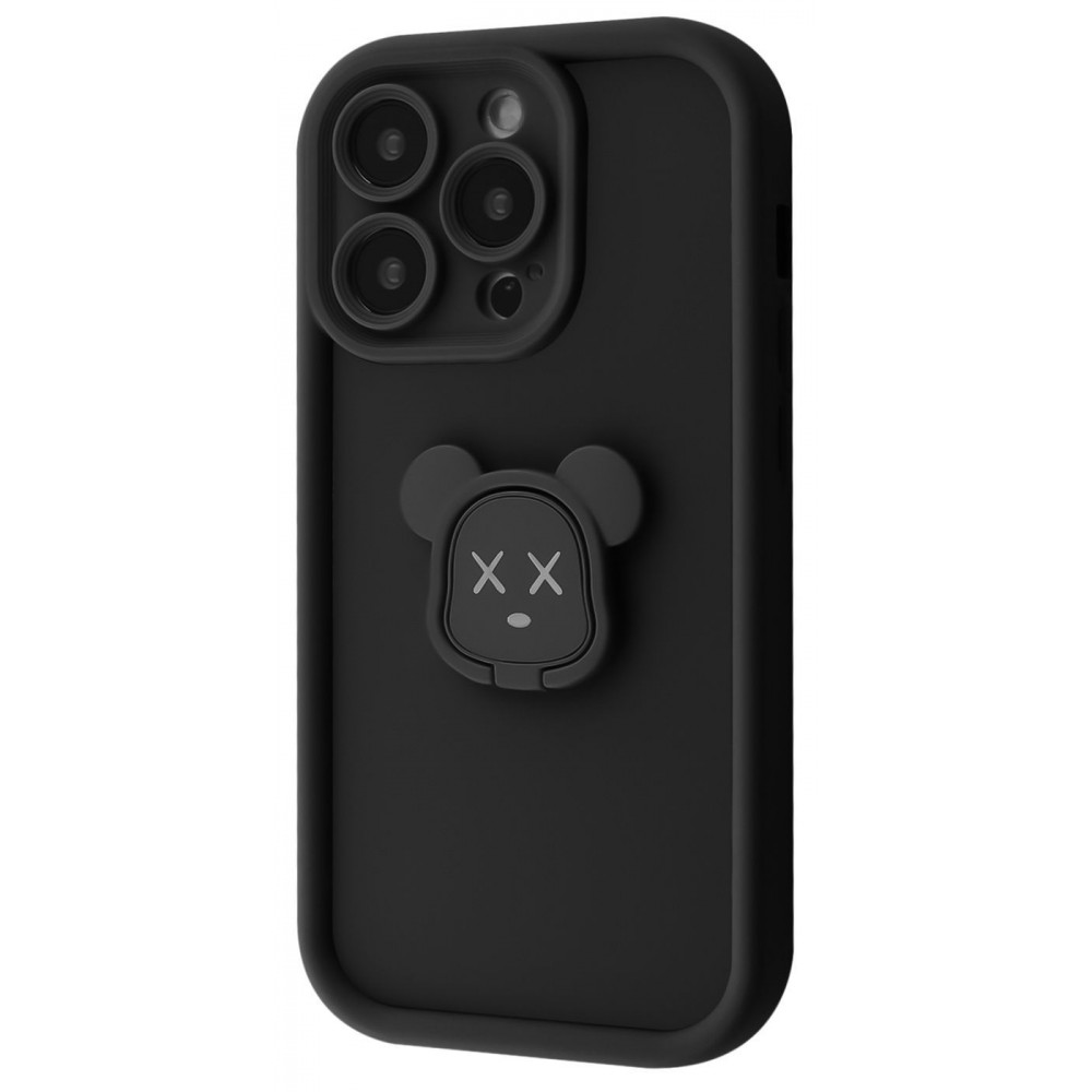 Чехол Pretty Case iPhone 16 Pro bear/black на картинке №1
