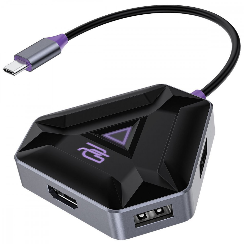 Type-C-Хаб Proove Gaming Spectre (2*USB3.0 + Type-C + PD100W + HDMI) dark gray