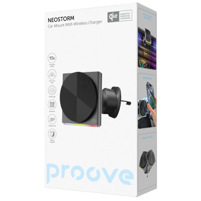 Купить Автодержатель с Беспроводной Зарядкой  Proove Neostorm Qi2 15W 65270 - Ncase