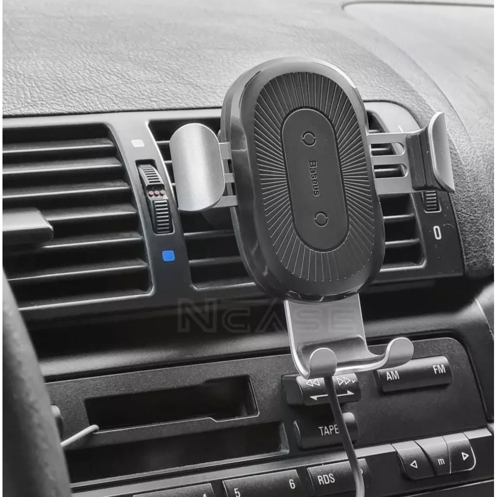 Автодержатель с Беспроводной Зарядкой Baseus Gravity Car Mount (Air Outlet Version) 1.67A 10W - фото 1