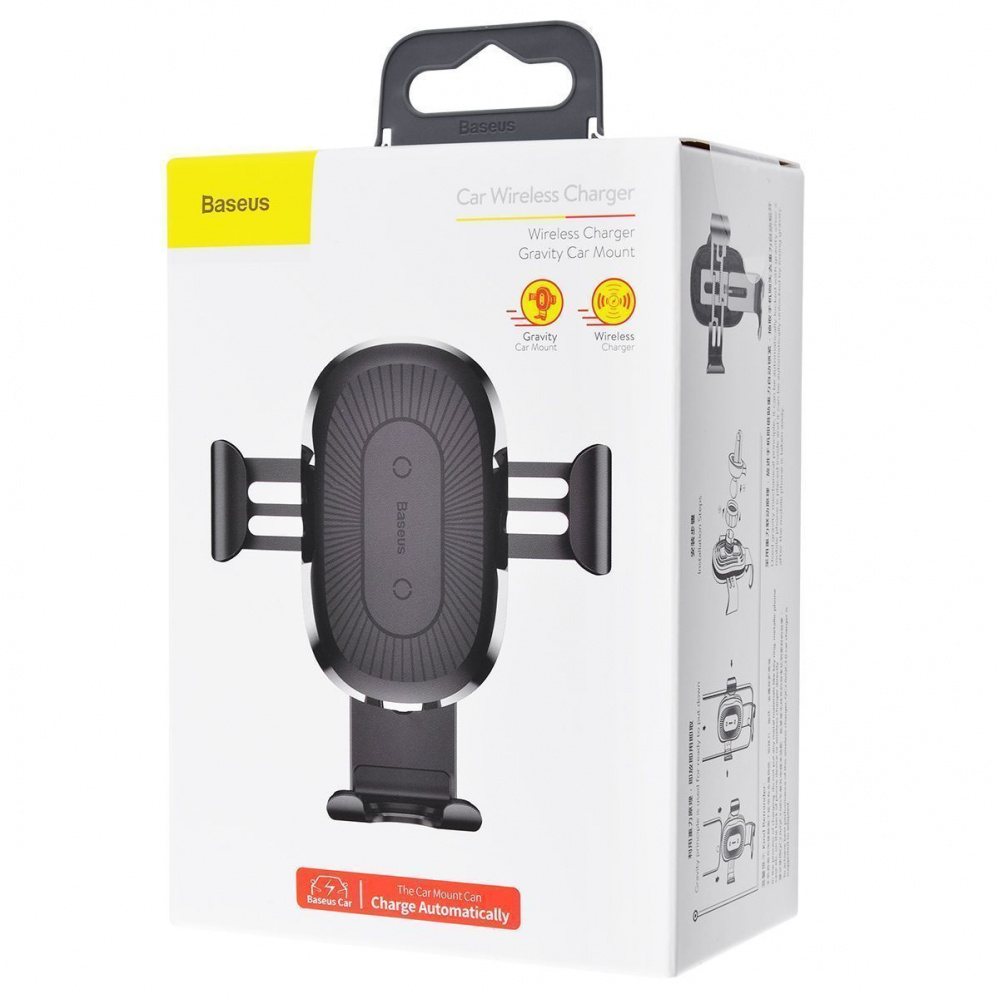 Автомобільний тримач з Бездротовим ЗП Baseus Gravity Car Mount (Air Outlet Version) 1.67A 10W — Придбати в Україні