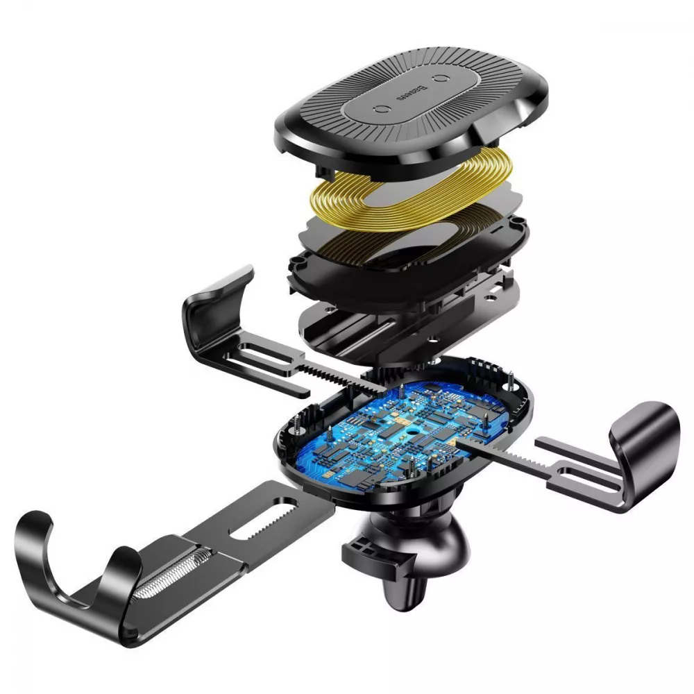 Автодержатель с Беспроводной Зарядкой Baseus Gravity Car Mount (Air Outlet Version) 1.67A 10W - фото 4