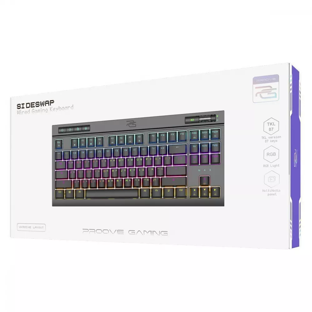 Игровая механическая клавиатура Proove Gaming Sideswap (Ukraine Layout) - фото 1
