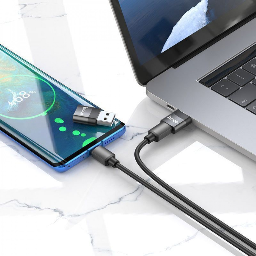 Переходник Hoco UA17 Type-C to USB — Придбати в Україні - фото 1