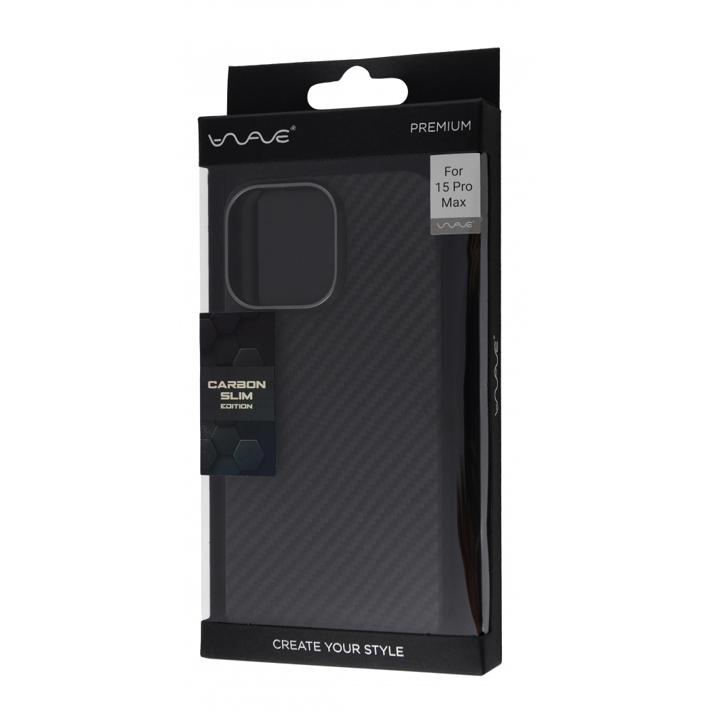 Чехол WAVE Premium Carbon Slim with Magnetic Ring iPhone 15 Pro Max