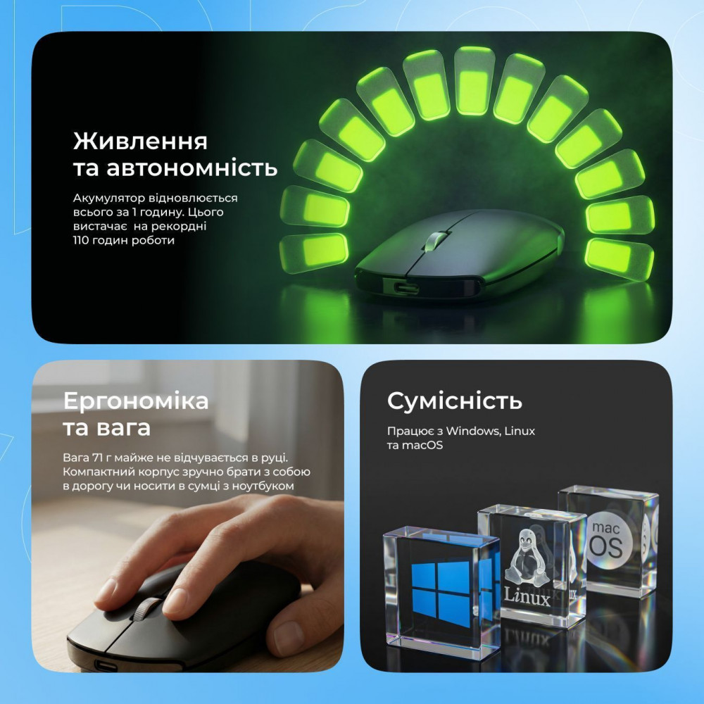 Беспроводная мышь Proove Ramp white (WNRM00022002) Белый на картинке №5