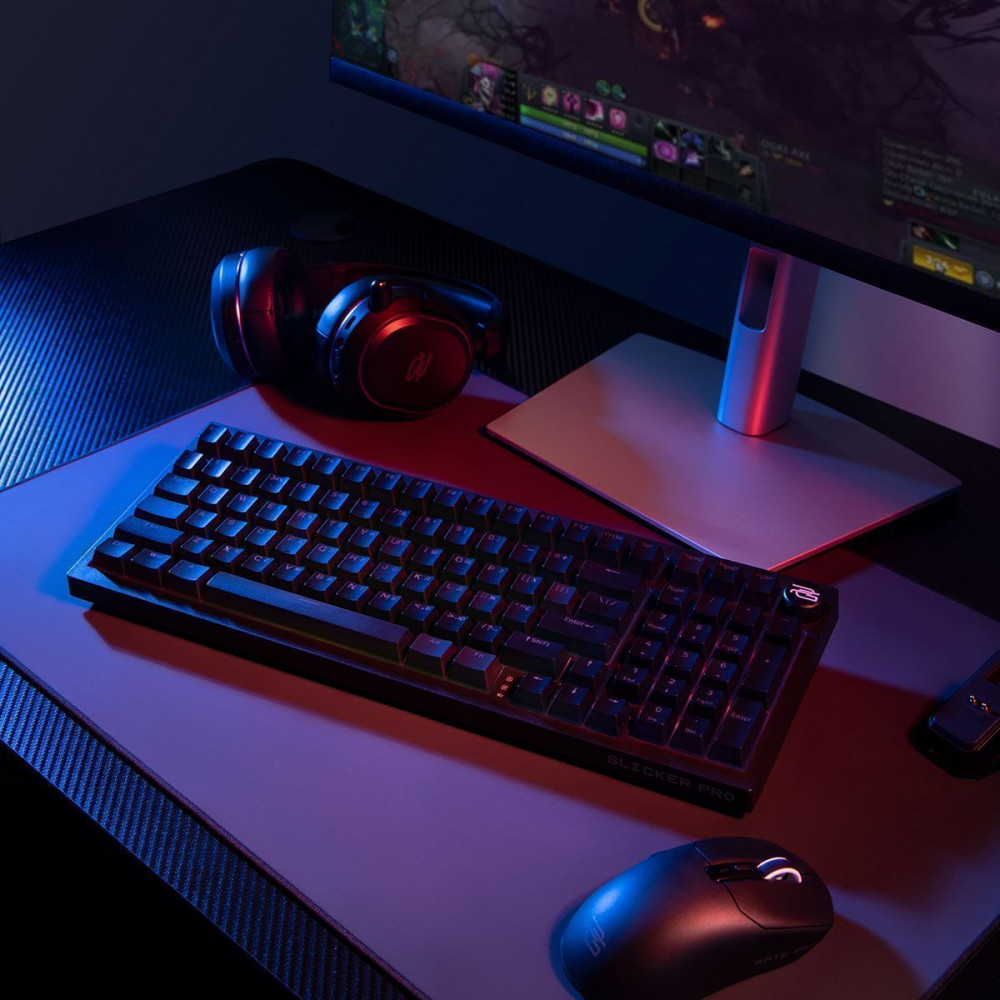 Беспроводная клавиатура Proove Gaming Slicker Pro (Ukraine Layout) white/purple (WKSLP0022417) Белый/фиолетовый на картинке №22