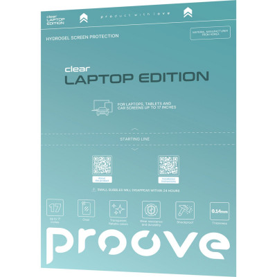 Захисна гідрогелева плівка Proove Hydrogel Screen Protection LAPTOP EDITION (Clear) — Придбати в Україні