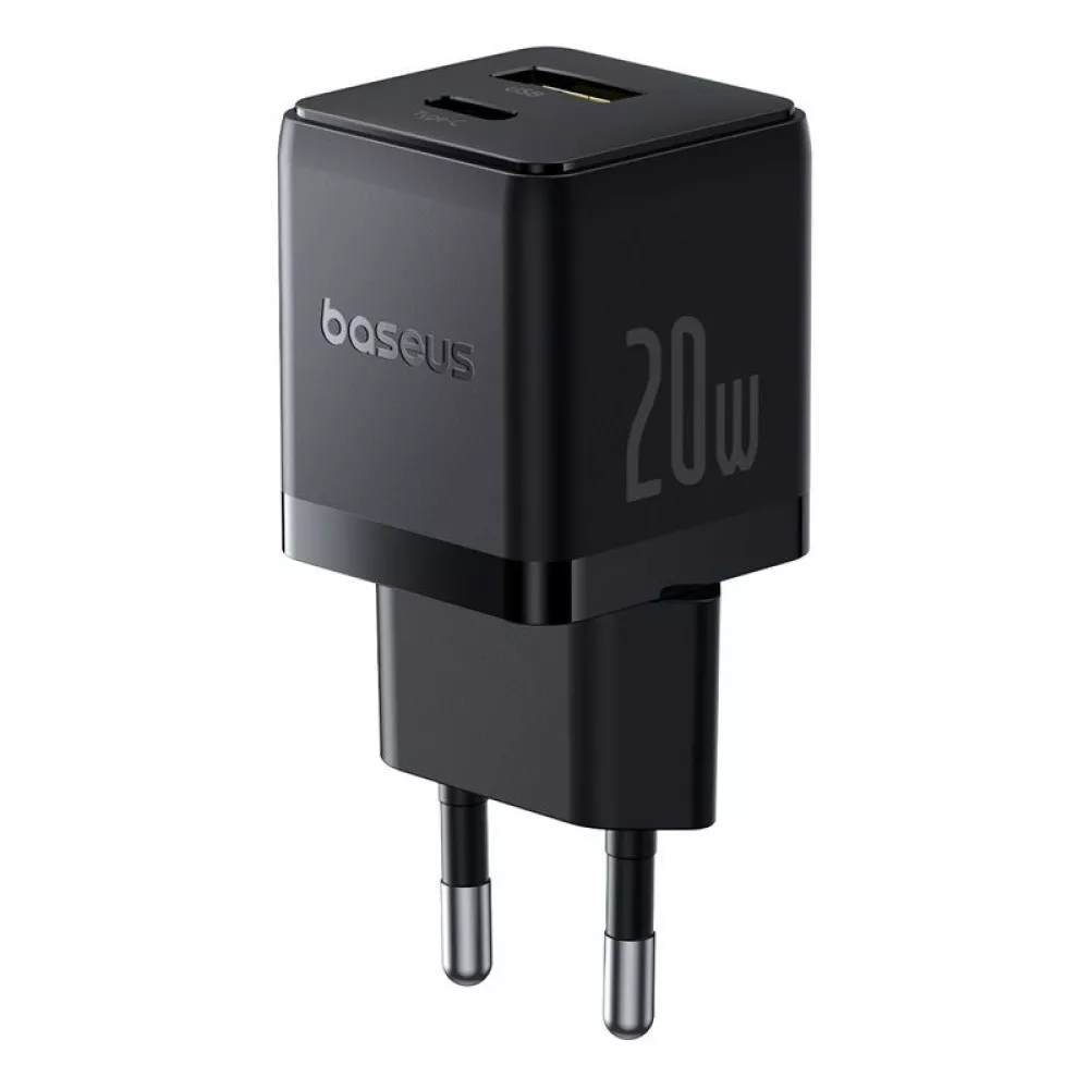 СЗУ Baseus Palm Fast Charger Type-C+USB 20W (With Cable Type-C to Type-C 60W 1m) - фото 2