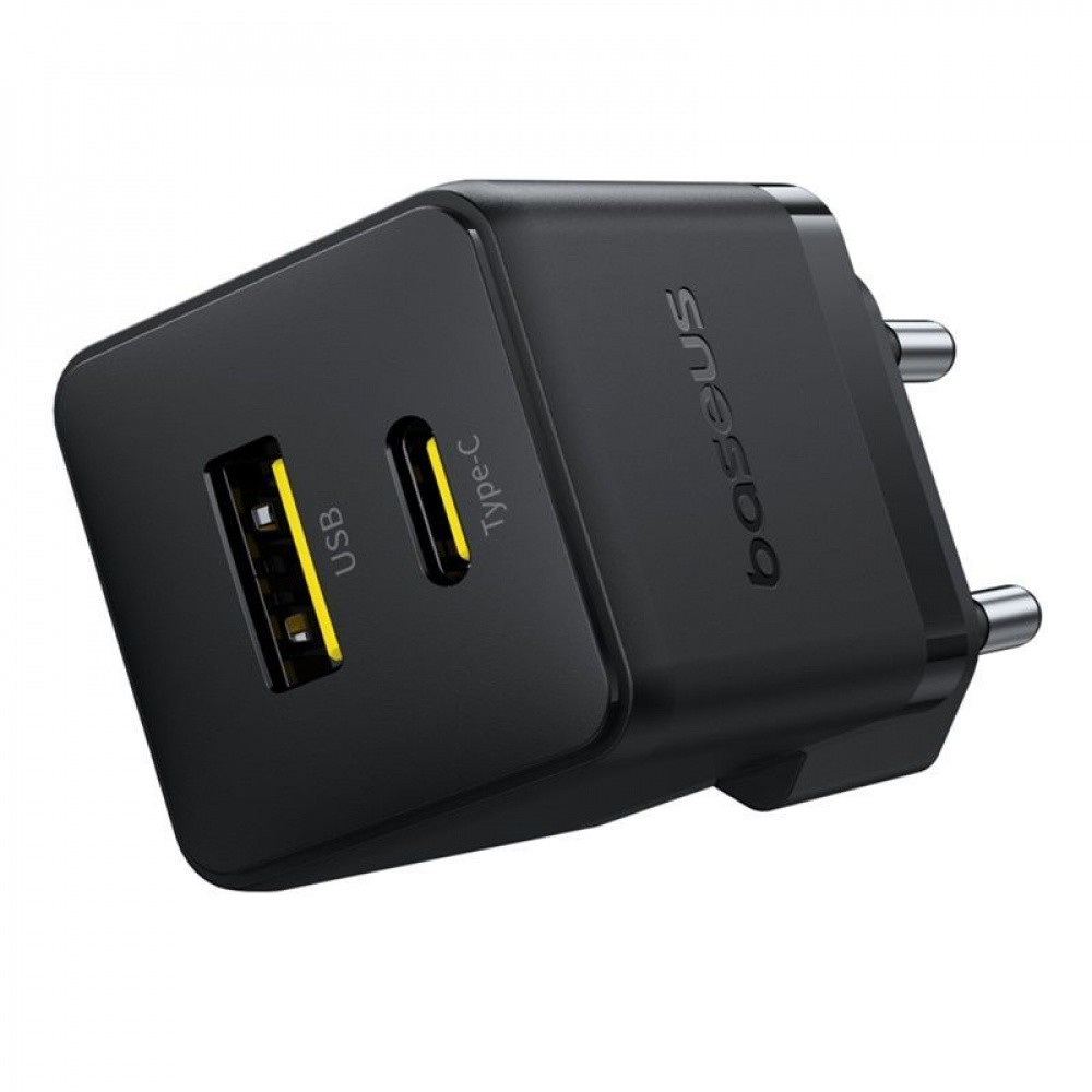 СЗУ Baseus Palm Fast Charger Type-C+USB 20W (With Cable Type-C to Type-C 60W 1m) - фото 4