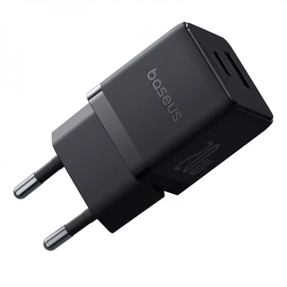 СЗУ Baseus Palm Fast Charger Type-C+USB 20W (With Cable Type-C to Type-C 60W 1m) - фото 5