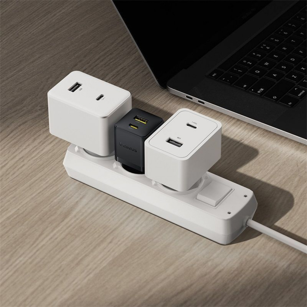 СЗУ Baseus Palm Fast Charger Type-C+USB 20W (With Cable Type-C to Type-C 60W 1m) - фото 8