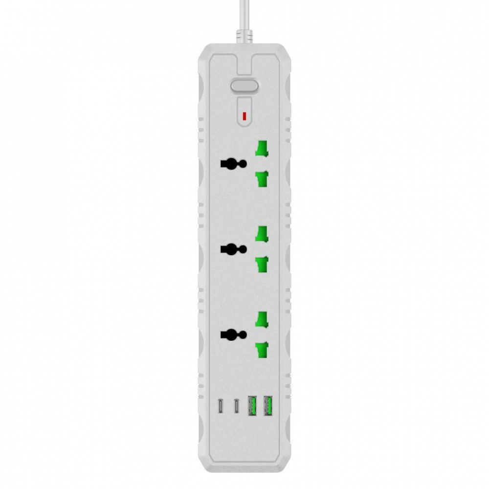 Power Strip T25-QC (3 sockets + 2 USB + 2 Type-C) 2 meters - фото 8