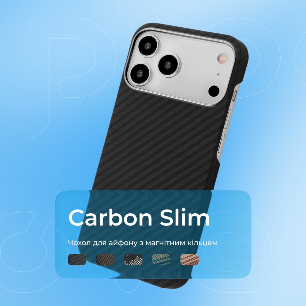 Чехол Proove Carbon Slim with Magnetic Ring iPhone 15 - фото 1