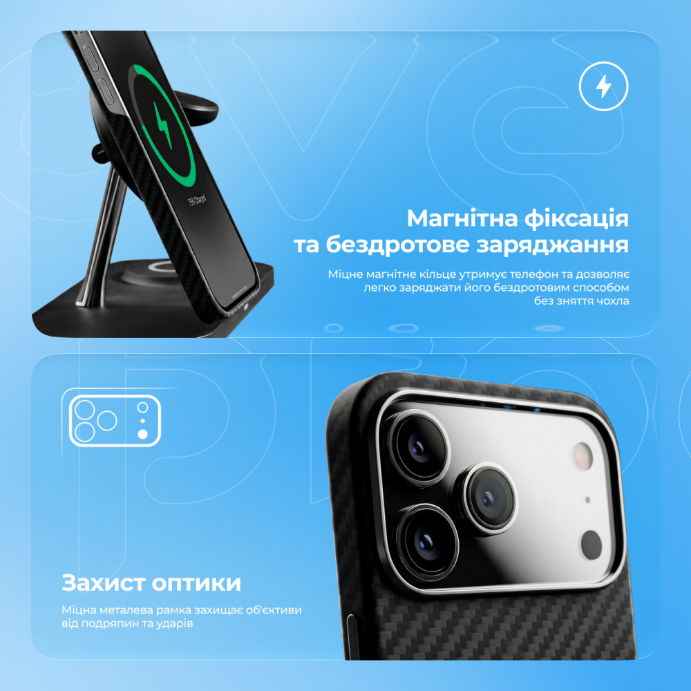 Чехол Proove Carbon Slim with Magnetic Ring iPhone 15 - фото 2