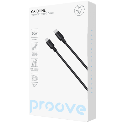 Кабель Proove GridLine Type-C to Type-C 60W (1m) — Придбати в Україні