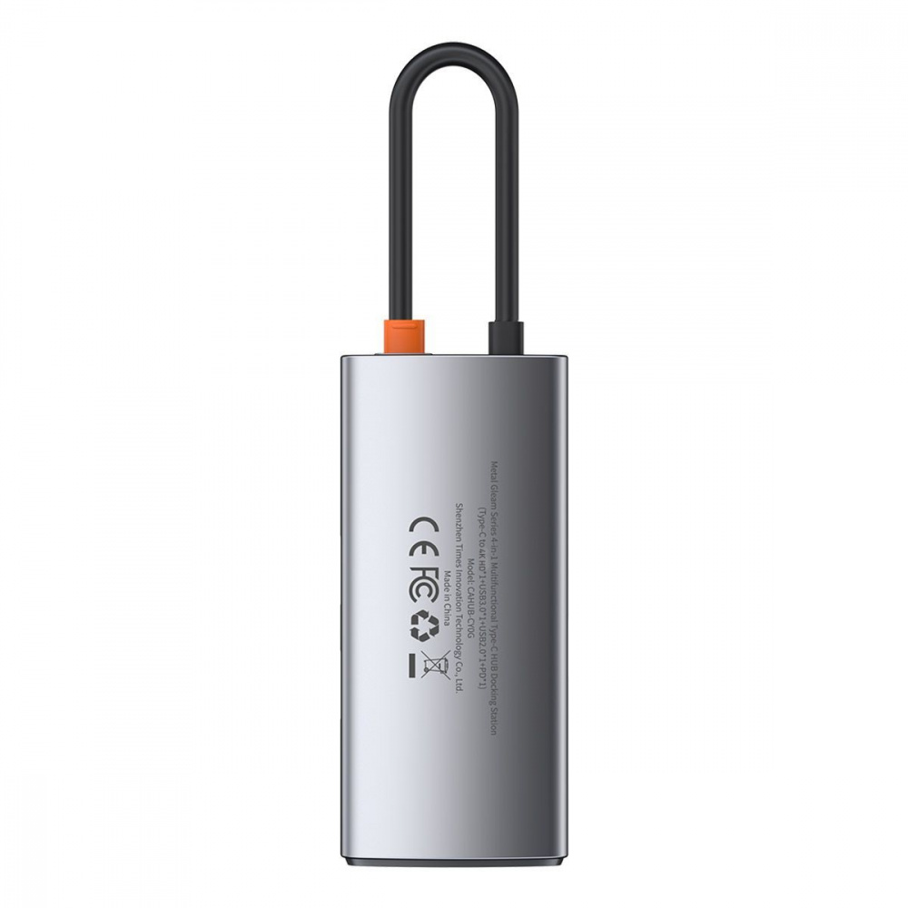 USB-Хаб Baseus Metal Gleam Series 4-in-1 (2xUSB3.0 + 4KHD + Type-C) - фото 10