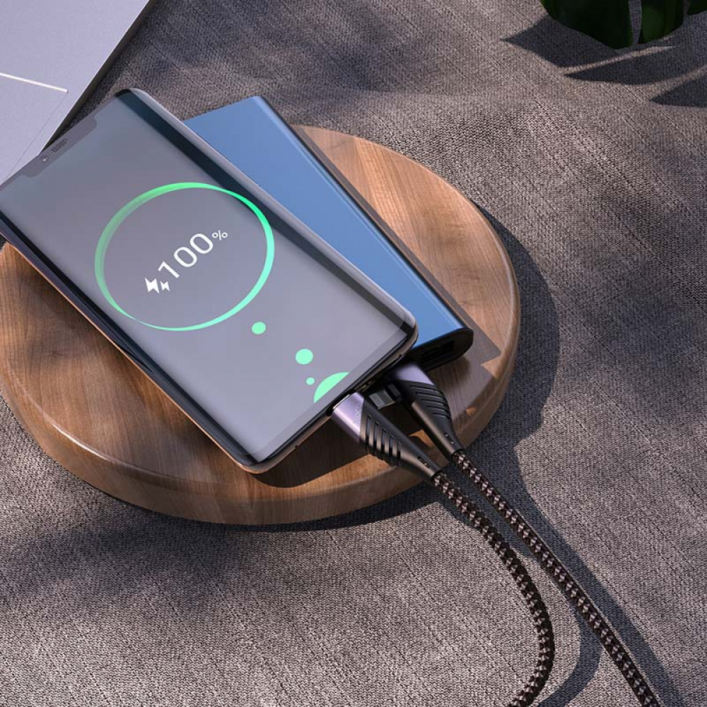 Кабель Hoco U95 2in1 Freeway 2in1 Type-C to Type-C + Lightning PD 60W (1.2m) — Придбати в Україні - фото 1