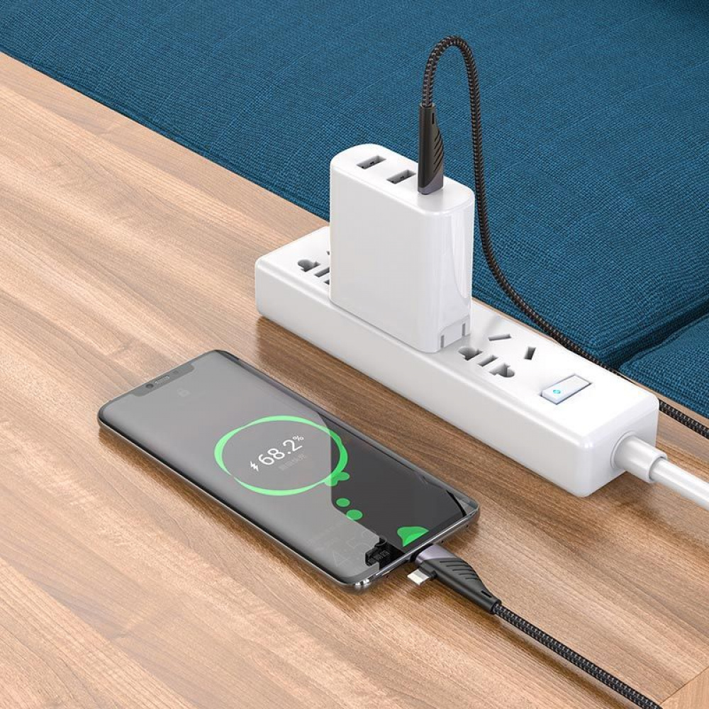Кабель Hoco U95 2in1 Freeway 2in1 Type-C to Type-C + Lightning PD 60W (1.2m) — Придбати в Україні - фото 2