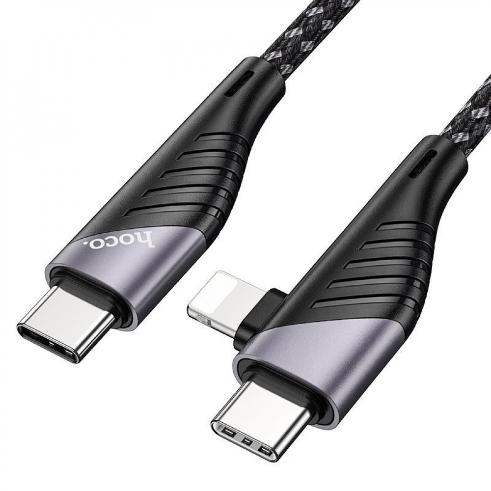 Кабель Hoco U95 2in1 Freeway 2in1 Type-C to Type-C + Lightning PD 60W (1.2m) — Придбати в Україні - фото 6