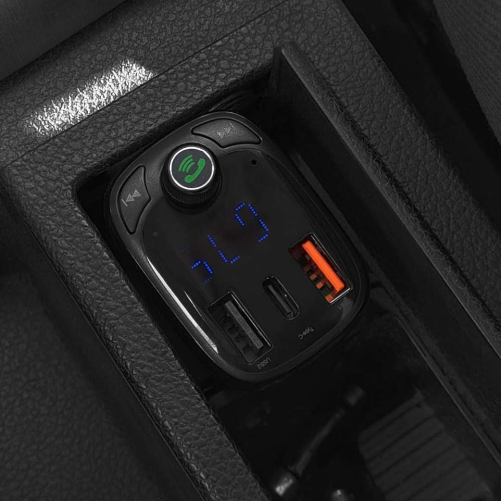 АЗП Baseus FM Launcher S-13 36W (PD+QC3.0) Type-C+2USB — Придбати в Україні - фото 5