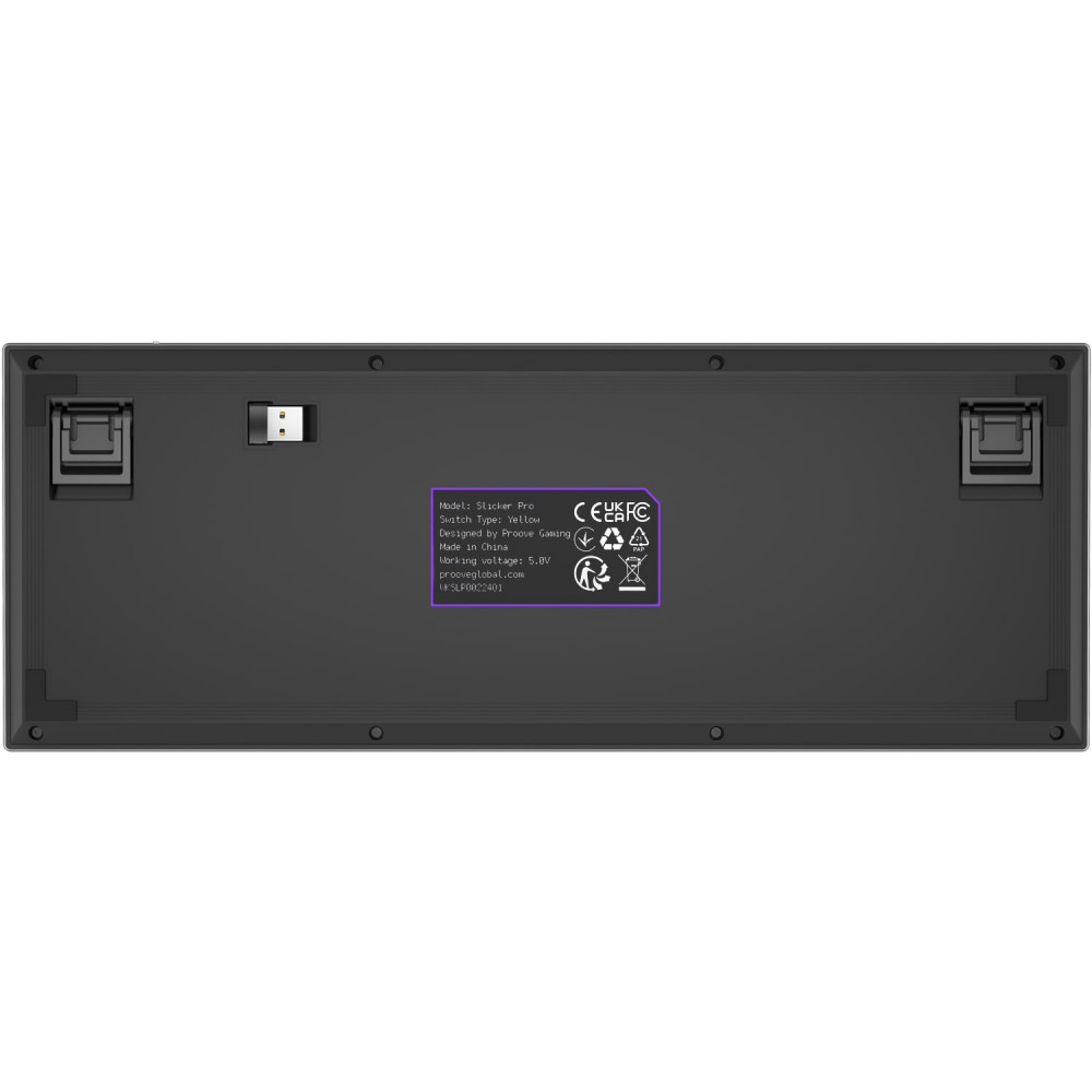 Беспроводная клавиатура Proove Gaming Slicker Pro (Ukraine Layout) white/purple (WKSLP0022417) Белый/фиолетовый на картинке №11